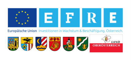 Logo von Efre mit EU Wappen