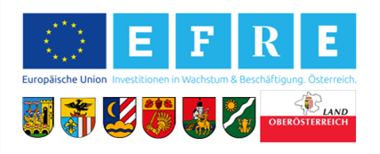 Logo von Efre mit EU Wappen